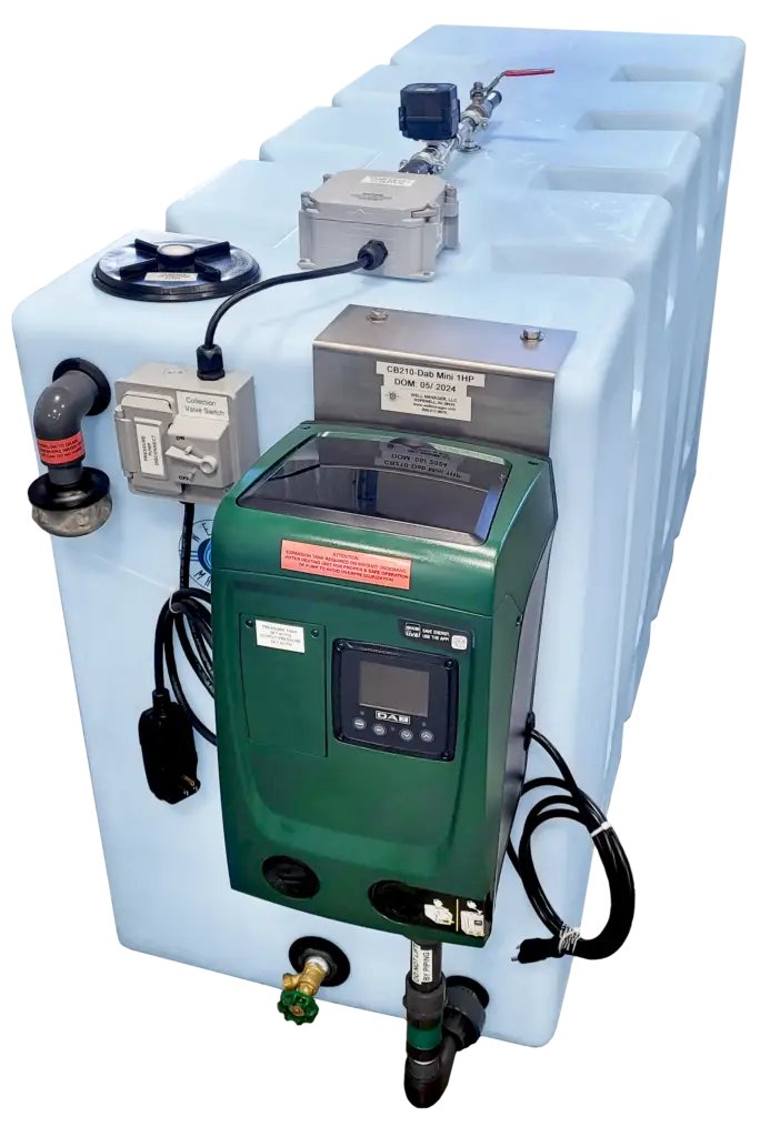 Consta Boost™ 210 Horizontal with an External DAB EsyBox Mini 3 Pumpto provide reliable water supply and consistent pressure from a low producing well