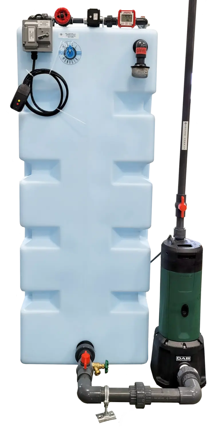 Well Watcher 210 System to provide reliable water supply and consistent pressure from a low-yielding well