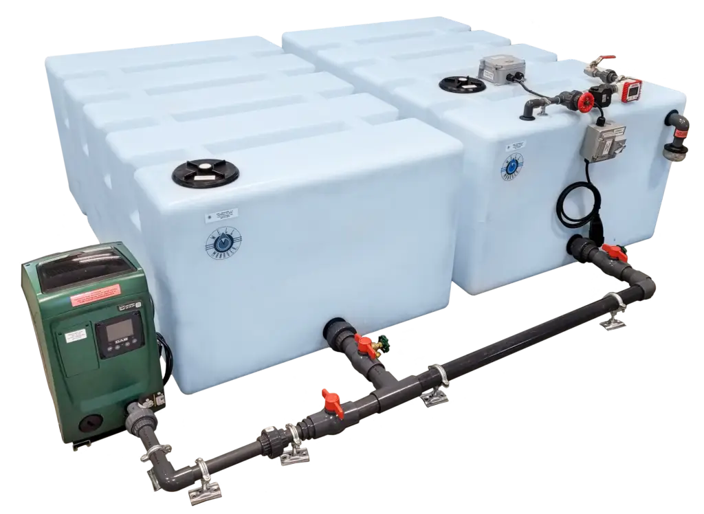 Well Watcher Low Horizontal 2 tank System to provide reliable water supply and consistent pressure from a low-yielding well