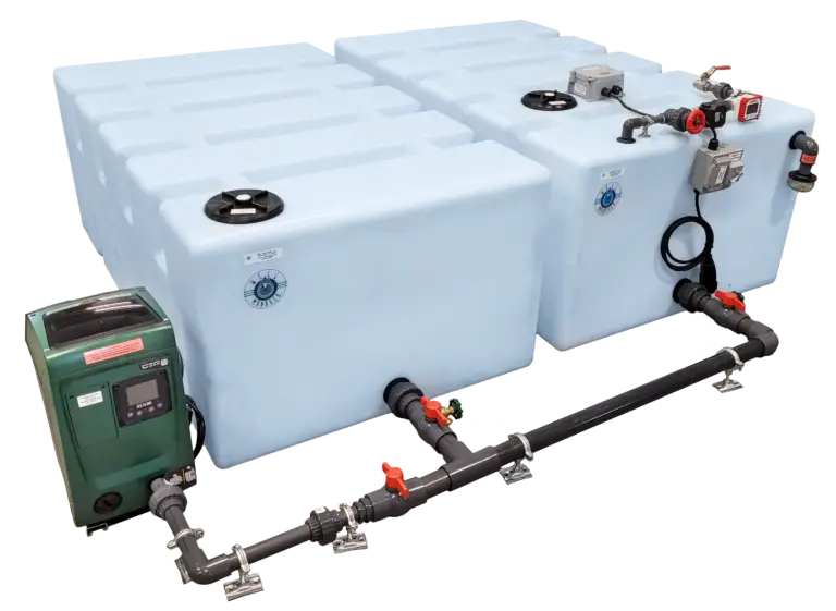 Well Watcher Low Horizontal 2 tank System to provide reliable water supply and consistent pressure from a low-yielding well