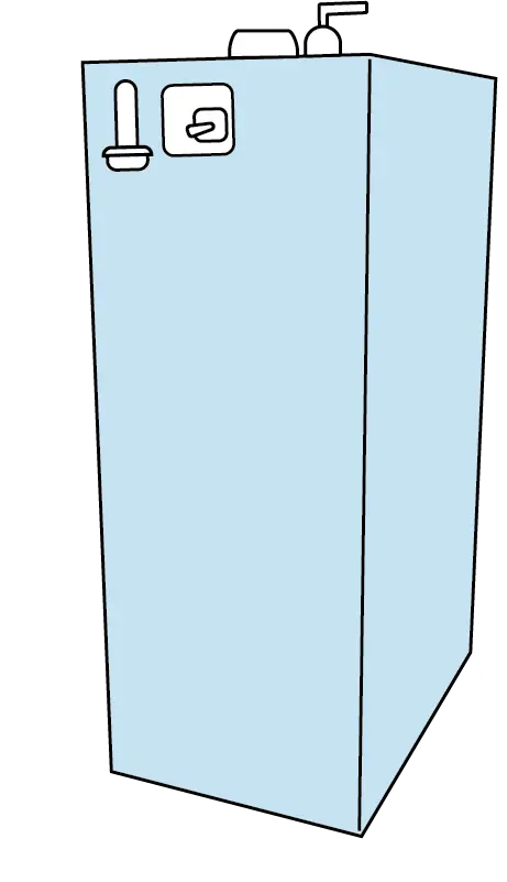 Example Diagram for ConstaBoost™ System in Vertical Orientation to provide reliable water supply and consistent pressure from a low-yielding well