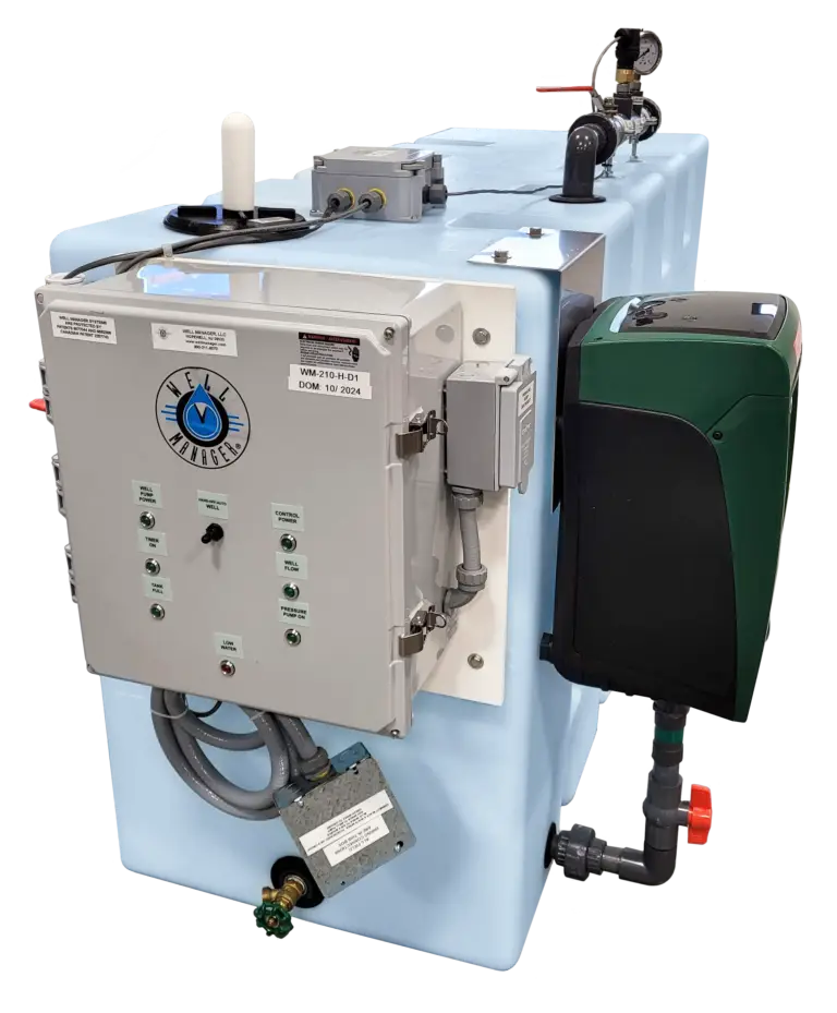 Well Manager® Horizontal System with a E.SYBOX Mini 3 Pump to provide reliable water supply and consistent pressure from a low-yielding well