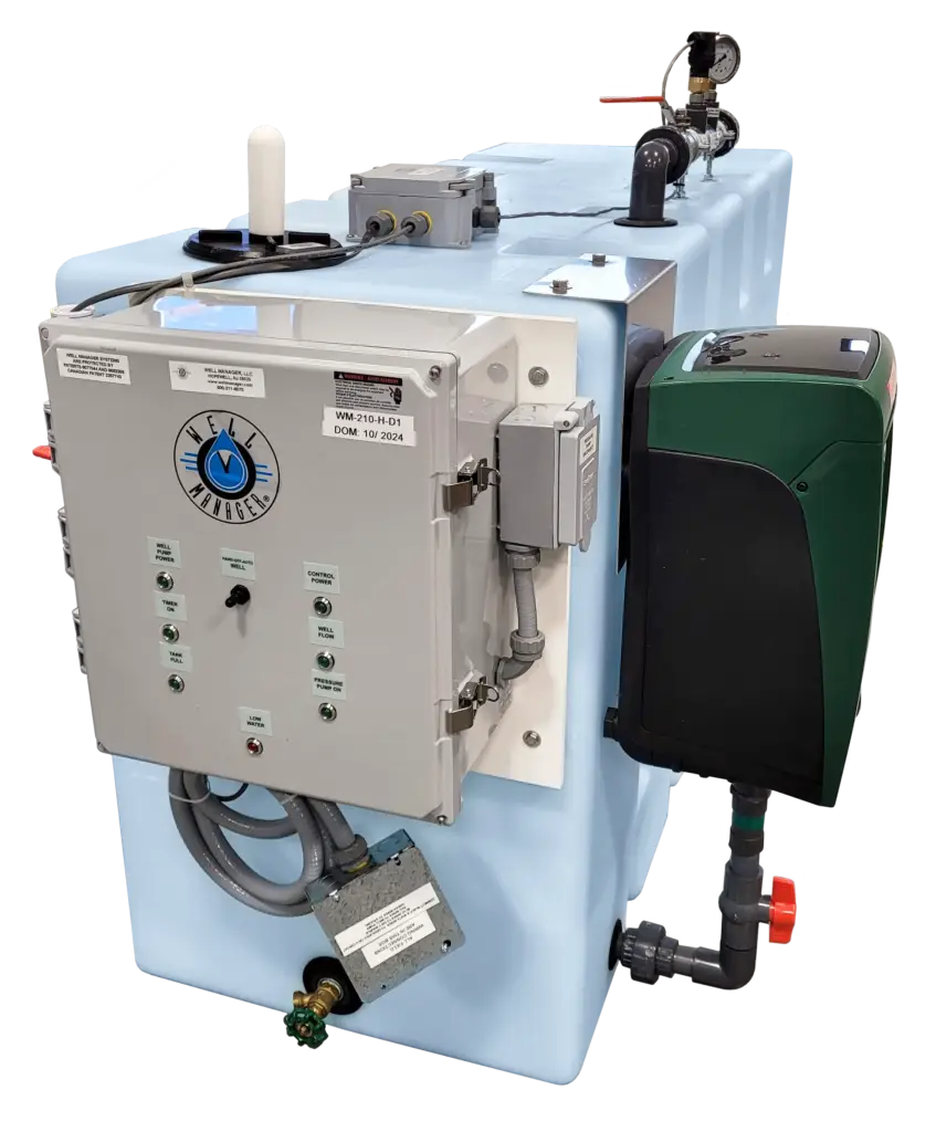 Well Manager® Horizontal System with a E.SYBOX Mini 3 Pump to provide reliable water supply and consistent pressure from a low-yielding well