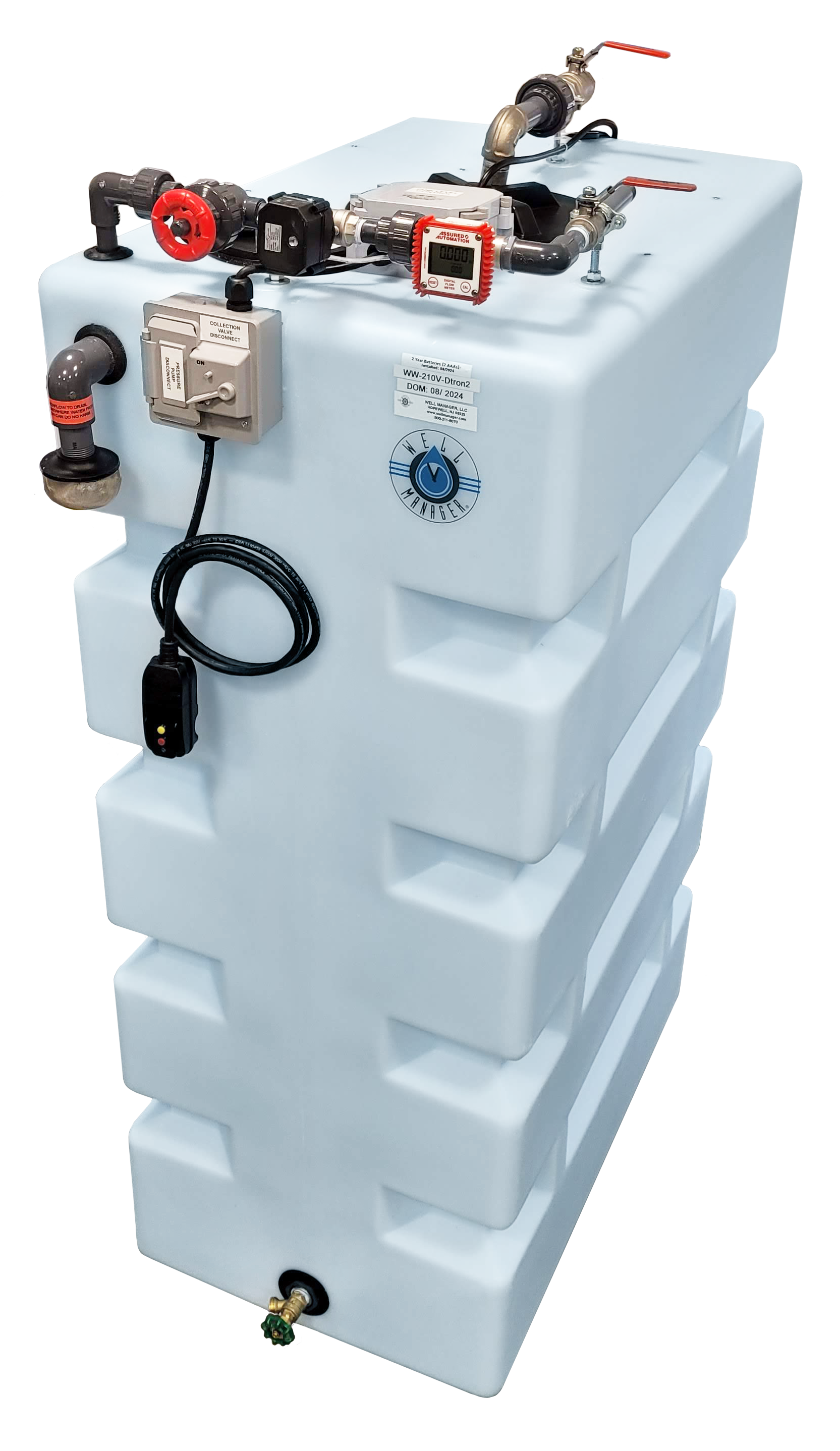 Well Watcher 210 Vertical System with an Internal DAB DTRON 2 Pump to provide consistent output pressure and water supply for homeowners and business owners.