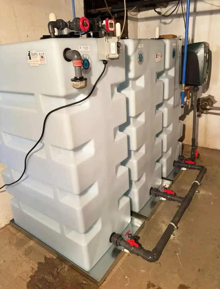 Well Watcher Vertical 3 Tank System with an external DAB E.SYBOX Mini 3 Pump providing a reliable solution for low-yield wells and low water pressure. Provides consistent output pressure for your home.