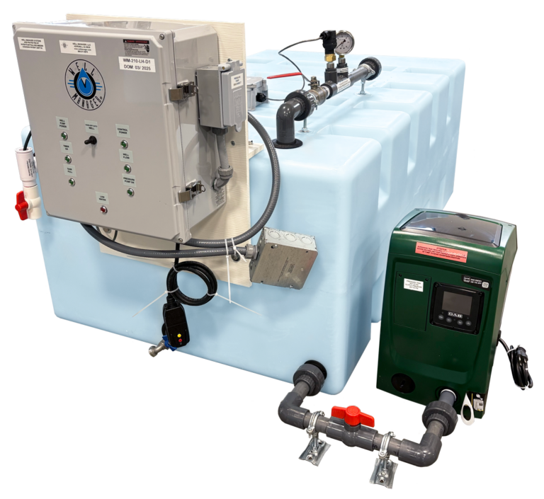 Well Manager® Low Horizontal System with an external DAB E.SYBOX Mini 3 Pump providing a consistent reliable water supply for a low producing well and low water pressure.