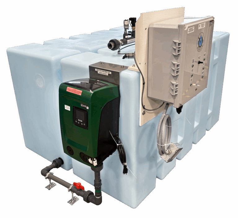 Well Manager® Two Tank Horizontal System with an External DAB Mini 3 providing reliable water solutions for low-producing wells giving homes consistent water pressure