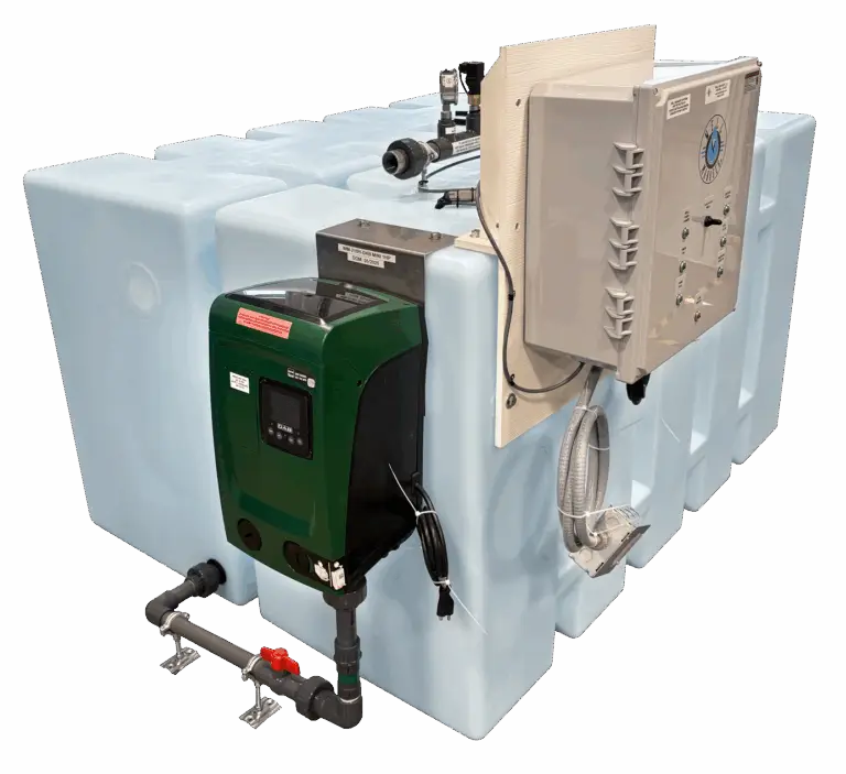 Well Manager® Two Tank Horizontal System with an External DAB Mini 3 providing reliable water solutions for low-producing wells giving homes consistent water pressure