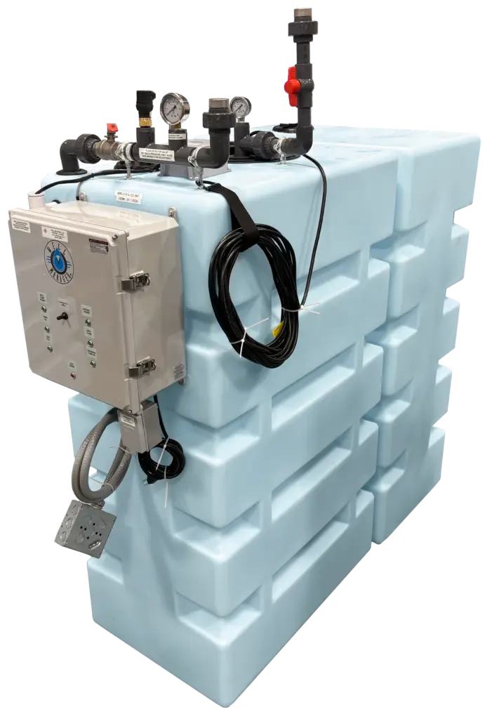 Well Manager® 2 Tank System with an internal DAB DTRON 2 pump. featuring a custom tank configuration.