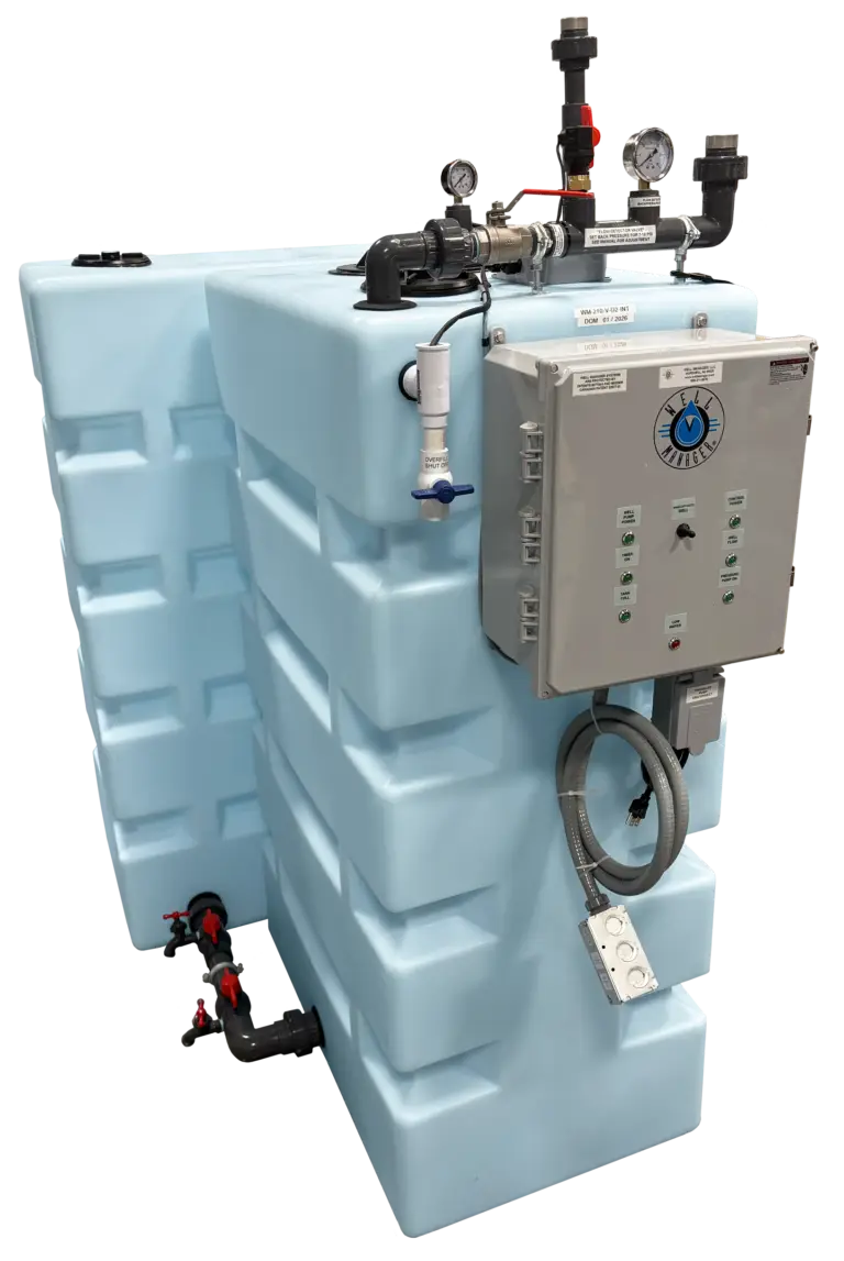 Well Manager® 2 Tank System with an internal DAB DTRON 2 pump. featuring a custom tank configuration.