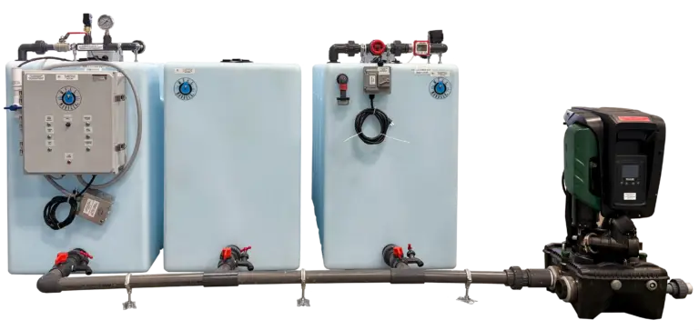 Hybrid Well Manager® and Well Watcher™ 3 tank horizontal system. Manages two different wells with differing yields